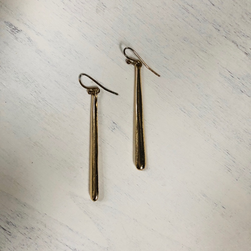 Gold drop earrings